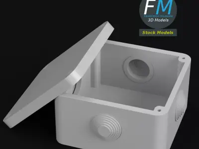 Square junction box 1 3D model
