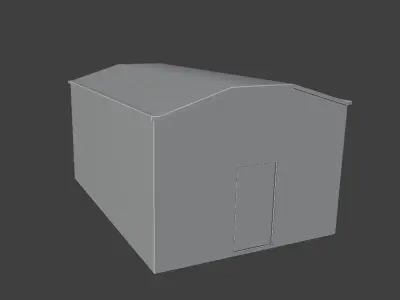 High Quality Industrial Warehouse Low-poly 3D model