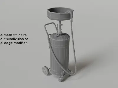garage - waste oil collector Low-poly 3D model