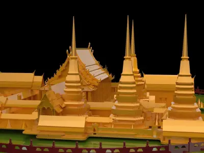 Chinese ancient temple  3D model purchase