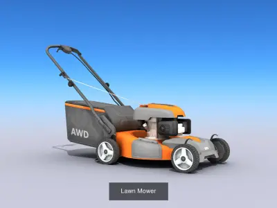  Lawn And Garden Care Equipment 3D Model Pack