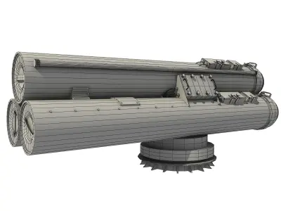MK-32 TORPEDO TUBE 3D model
