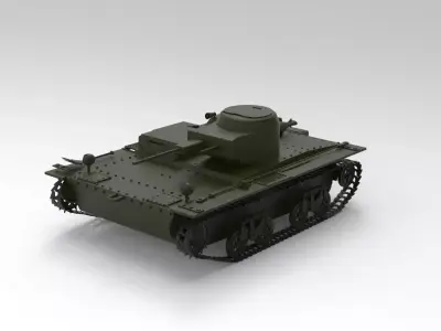 T38 tank 3D model