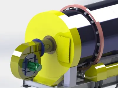 asphalt plant dryer 160 t   h  3D model