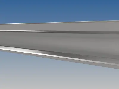 British Standard-EN13674 50E4 rail 3D model