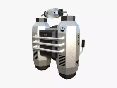 Jetpack Low Poly D05 - SciFi Character Design Low-poly 3D model