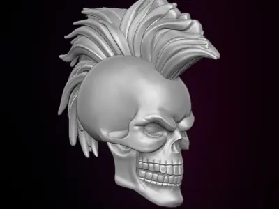 Skull Riot Head 3D printable File 3D print model