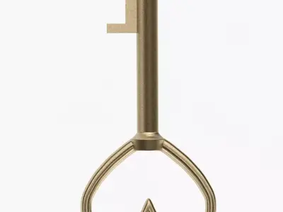 Gold Key Low-poly 3D model