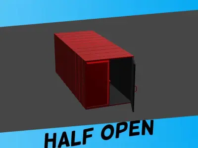 a shipping container 3D model Free 3D model