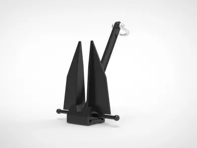 Stockless Anchor  3D model