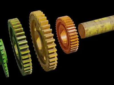 Gear 3D models Low-poly 3D model