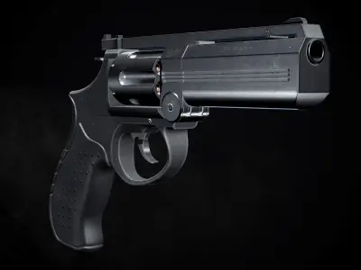 MP-412 REX Game-ready Low-poly 3D model