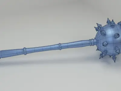 Slavic Iron Mace  Free low-poly 3D model