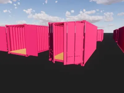 Container Standard ISO 20 and 40 Foot 3D model