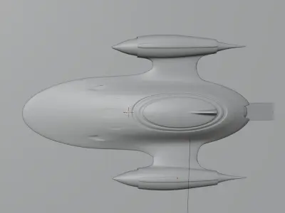 Black spaceship 3D model