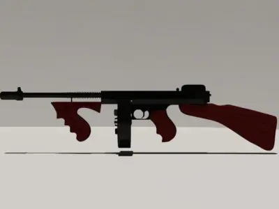 Tommy gun Free 3D model