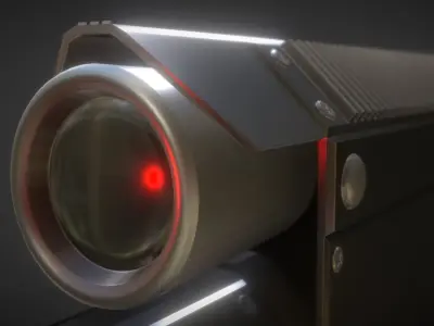Futuristic Weapon Concept High-Poly 3D model