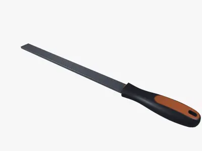 Iron file Low-poly 3D model