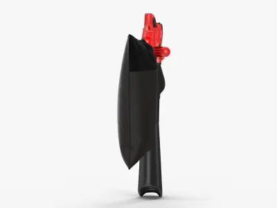 Leaf Blower Vacuum Red Generic Low-poly 3D model