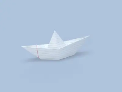 Paper Boat 3D model