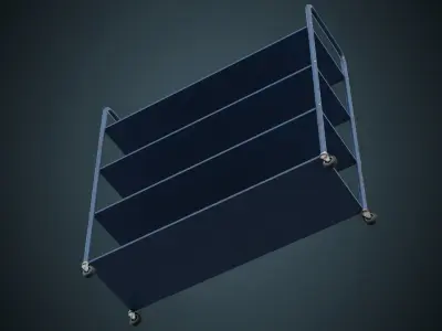 Shelf 1B Low-poly 3D model
