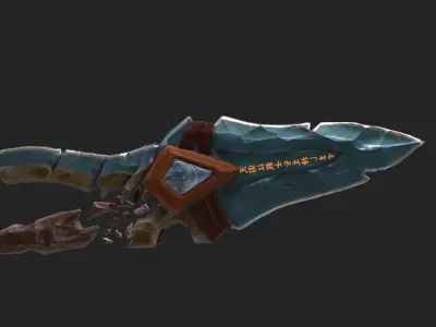 Frost Song Glaive  Low-poly 3D model