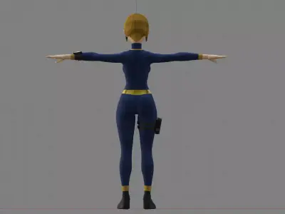Nika Vault girl 3D model
