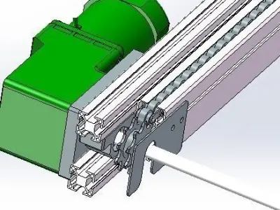Conveyor belt of the chain 3D model