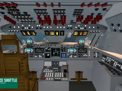 Space shuttle - modular rocket 3D model