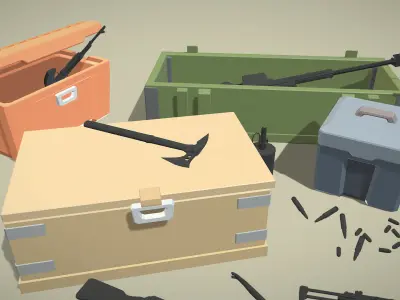 Free Pack - Weapon Crate Free low-poly 3D model