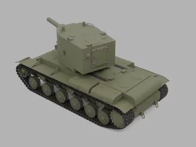 KV-2 Heavy Tank 3D model purchase