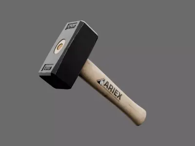 Hammer - Pincers - Trowel Pliers Low-poly 3D model