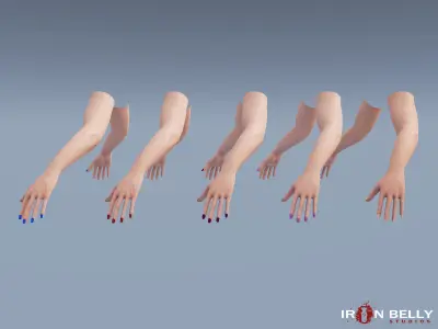 AAA Animated FP Arms Pack  Low-poly 3D model