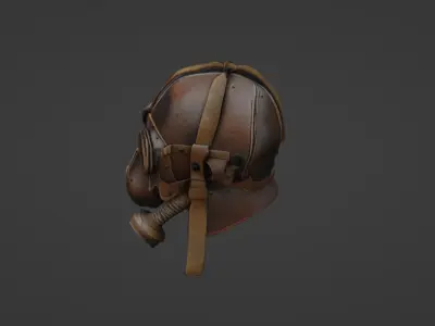 Post-Apocalyptic Gas Mask with Rugged Design 3D model