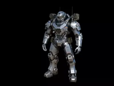 Steel mecha mecha warrior 3D model