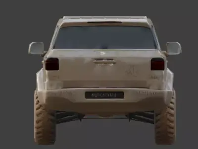 Realistic Sci-Fi Tactical Armored SUV Low-poly 3D model
