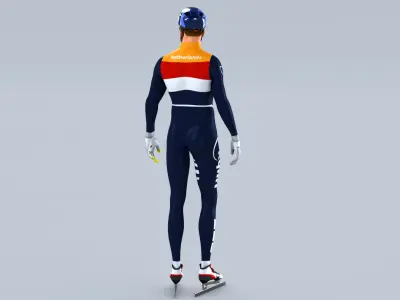  Speed Skater Short Track Animated HQ 001 Editorial License 