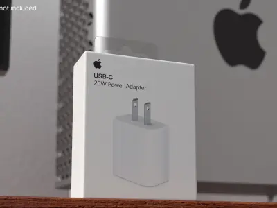 Apple USB-C Power Adapter Retail Packaging 3D model