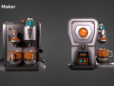 Coffee Maker Low-poly 3D model purchase