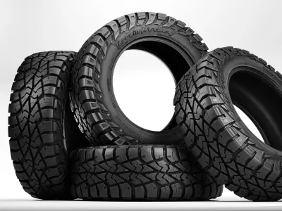 AMT Terrain Attack RT Offroad Tire 3D model