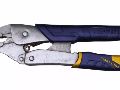 Lock Grip Plier Low Poly Low-poly 3D model