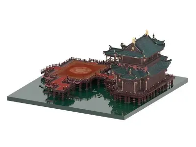 Ancient Chinese architecture 3D model purchase