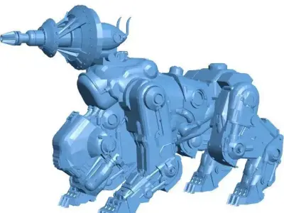 Robot dog Low-poly 3D model