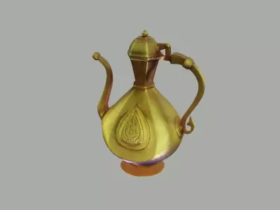 Jar PBR arabic coffee pot Low-poly 3D model