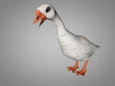 Goose Low-poly 3D model