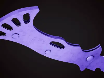 Knife 3 H Low-poly 3D model