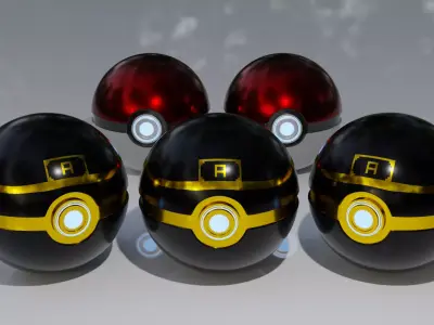 Pokeballs pokemon ball 3D model