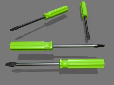 screwdriver Low-poly 3D model 40