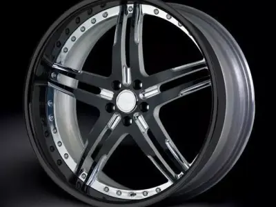 star 10 spokes wheel rim Free 3D model