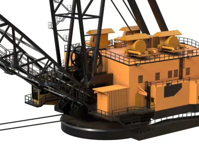 Draglines 8200 Low-poly 3D model